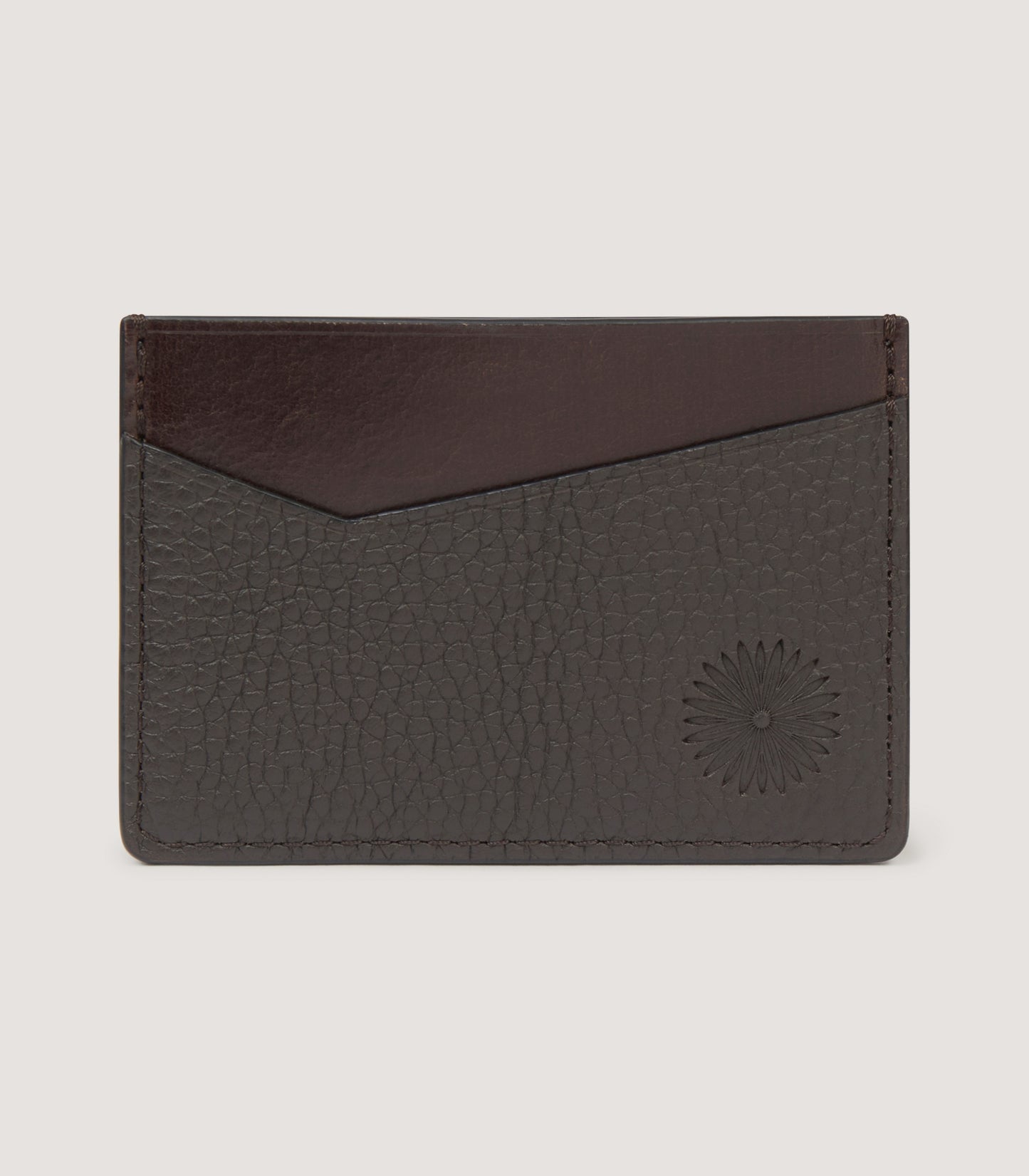 Featherburst Card Holder In Dark Brown