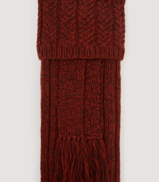 Pendower Cashmere Field Sock In Rust