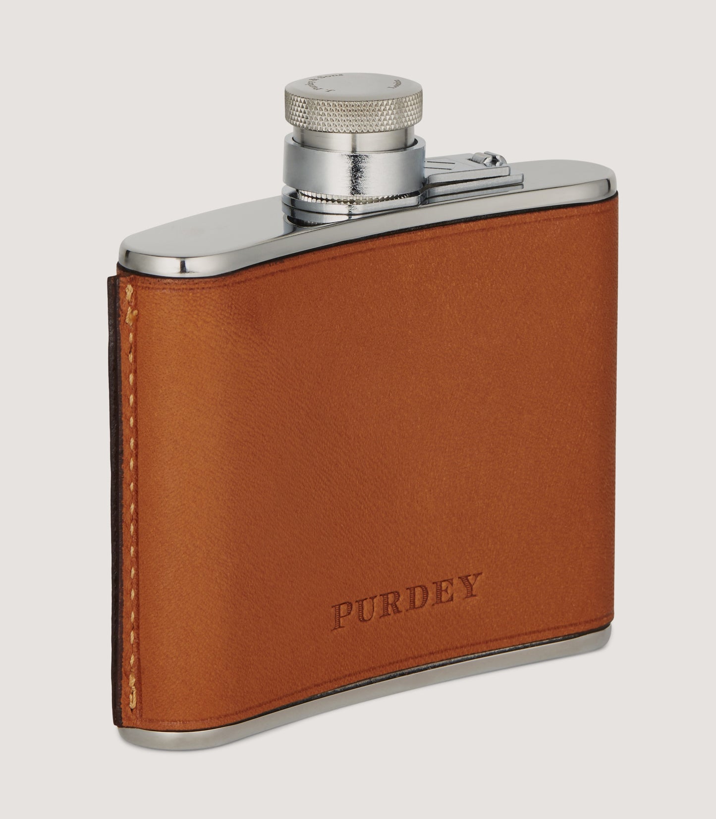 4oz Leather Flask In Tan