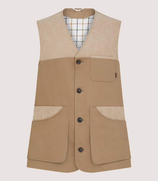 Men's Cotton Sporting Vest In Dark Taupe