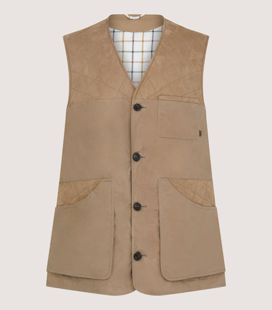 Men's Dry Wax Sporting Vest In Taupe