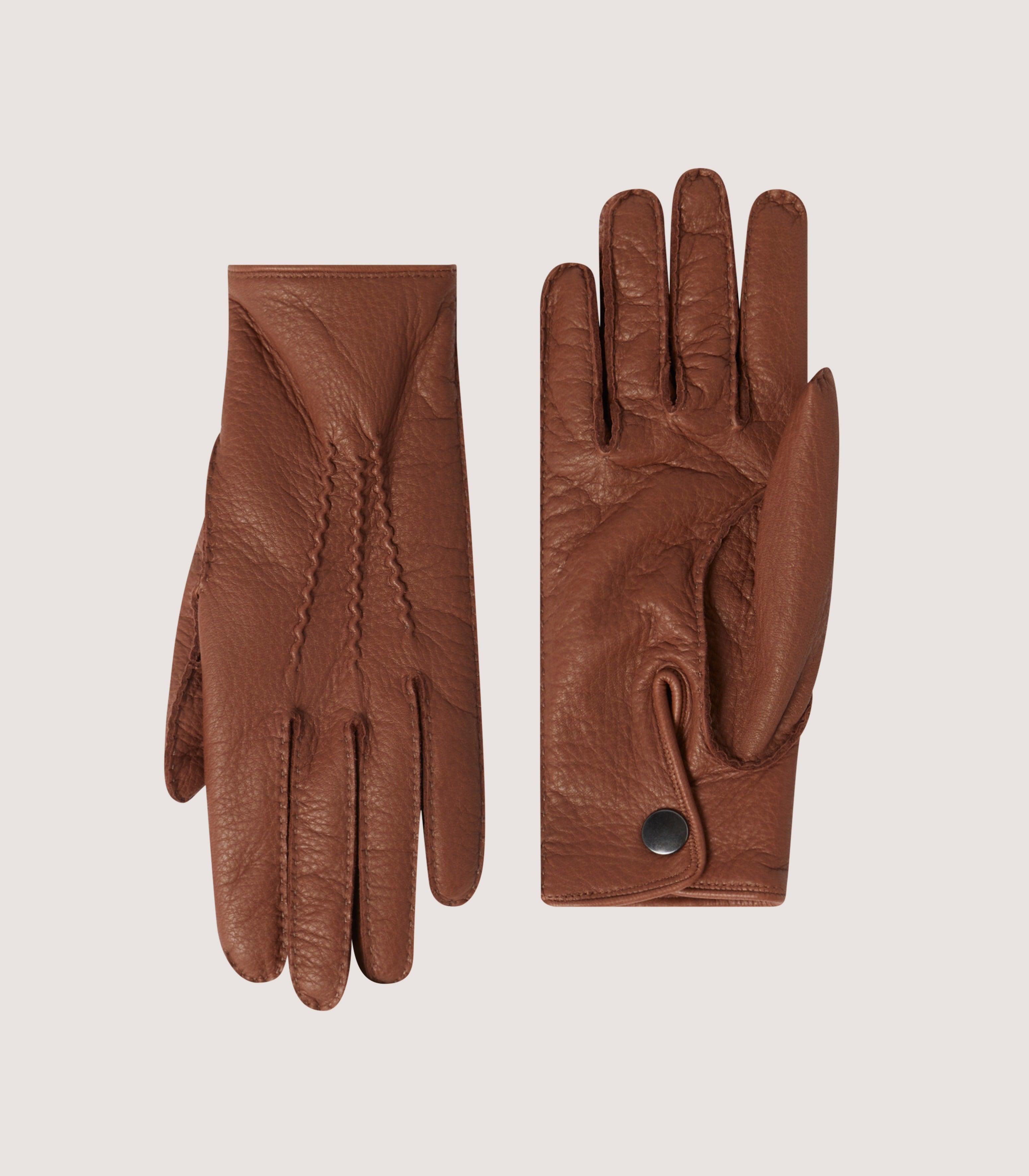 Womens Purdey brown Leather Shooting Gloves