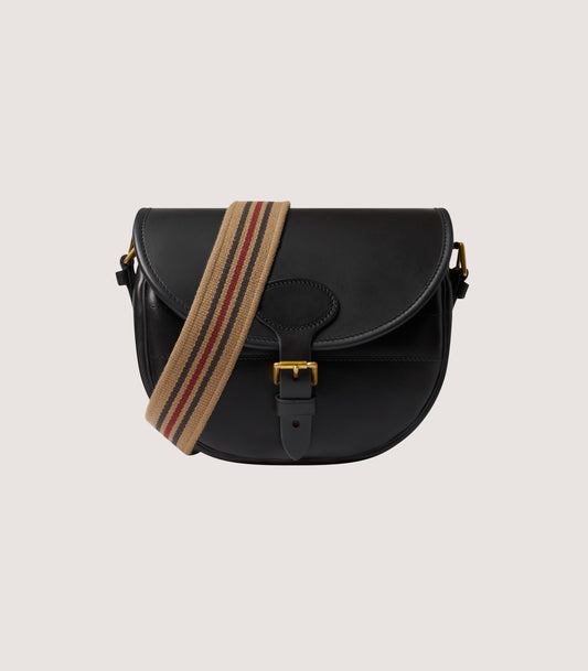 Bridle Leather Cartridge Bag In Dark Brown