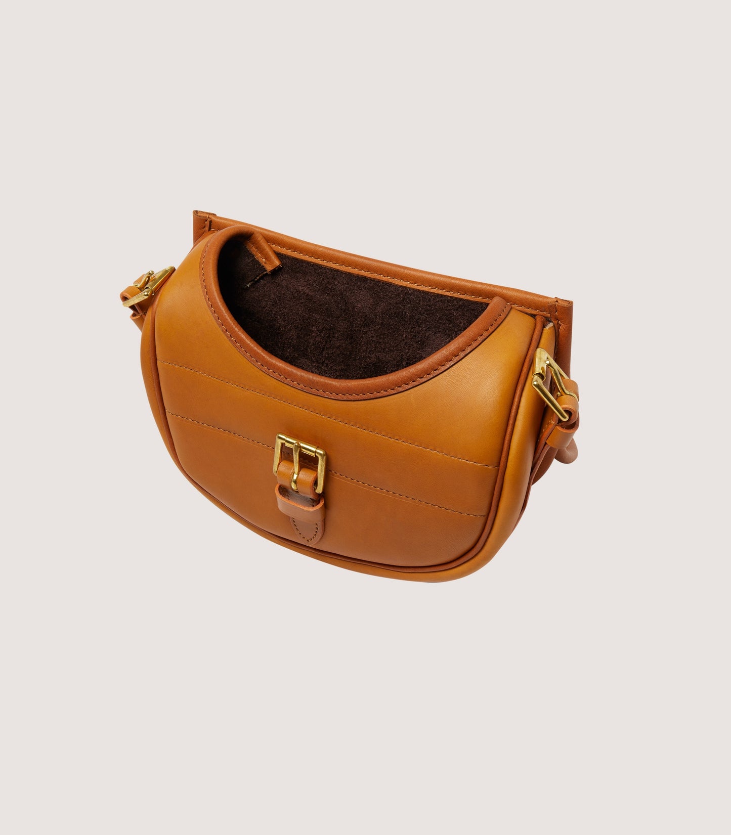 Bridle Leather Cartridge Bag In Tan