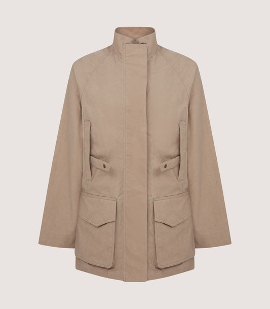 Women's Dry Wax Field Coat In Taupe