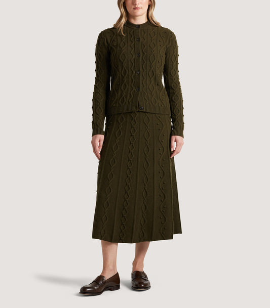 Women's Cashmere Aran Cardigan