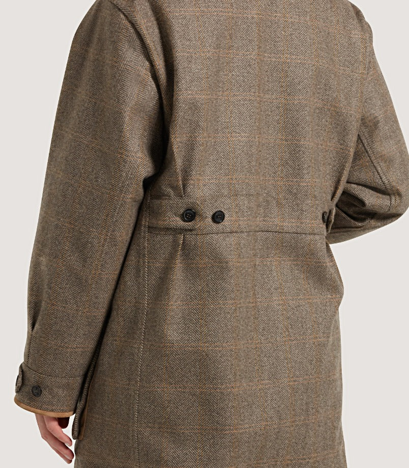 Women's Cashmere Tweed Raglan Field Coat In Brecbowie