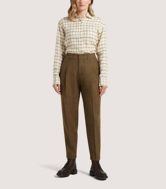 Women's Technical Tweed Two Pleat Sporting Trouser In Lomond