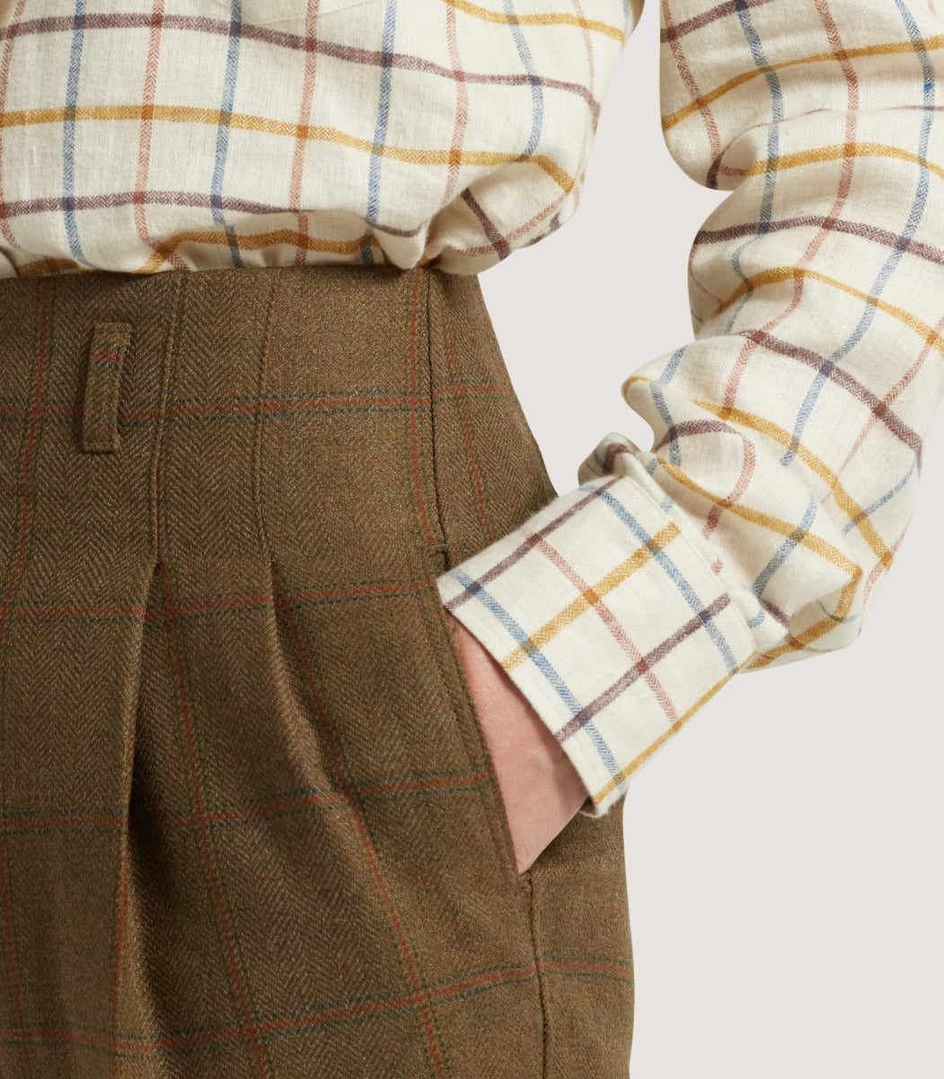 Women's Tweed Two Pleat Sporting Trouser in Lomond