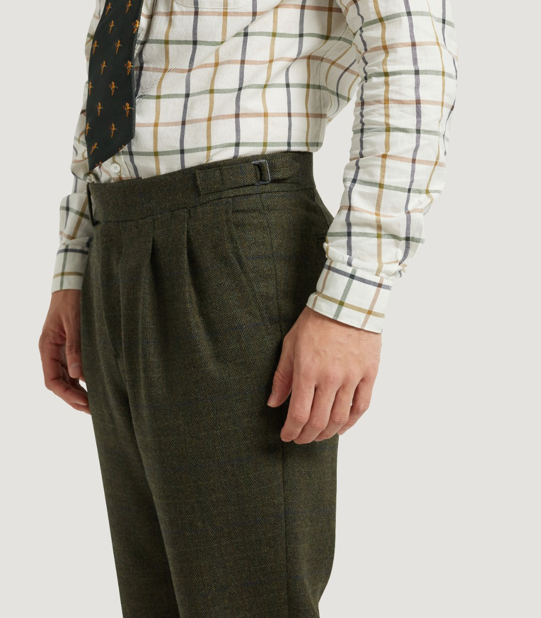 Men's Tweed Two Pleat Sporting Trousers In Strathbeg