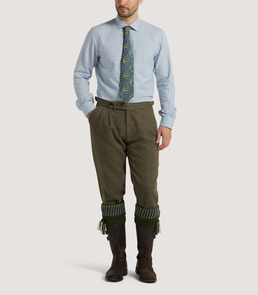 Men's Cotton Cashmere Sporting Shirt In Loch Blue