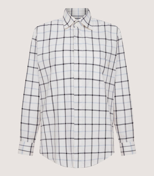 Women's Sporting Windowpane Shirt In Blue
