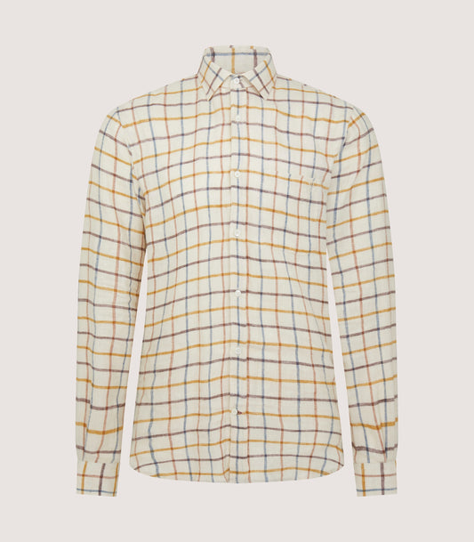 Men's Linen Flannel Tattersall Sporting Shirt