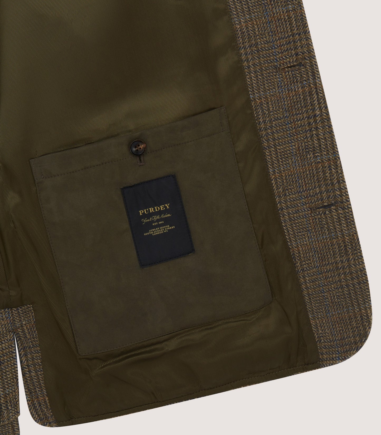 Men's Tweed High Collar Sporting Vest In Morlich