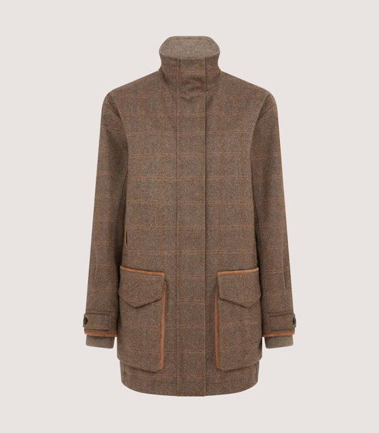 Women's Cashmere Tweed Raglan Field Coat In Brecbowie