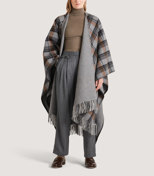 Women's Gun Club Check Reversible Poncho