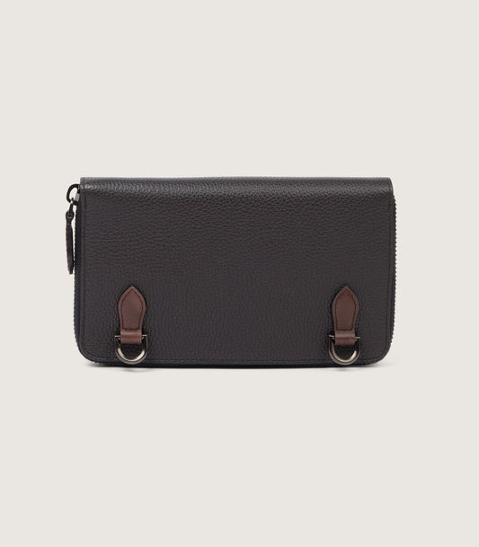 Crossbody Wallet In Dark Brown