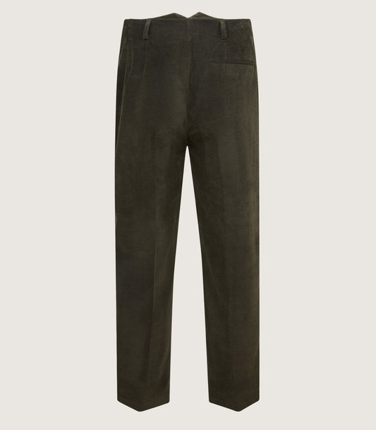 Women's Double Pleat Trouser In Loden