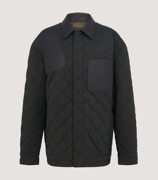 Men's Padded Barn Jacket In Loden