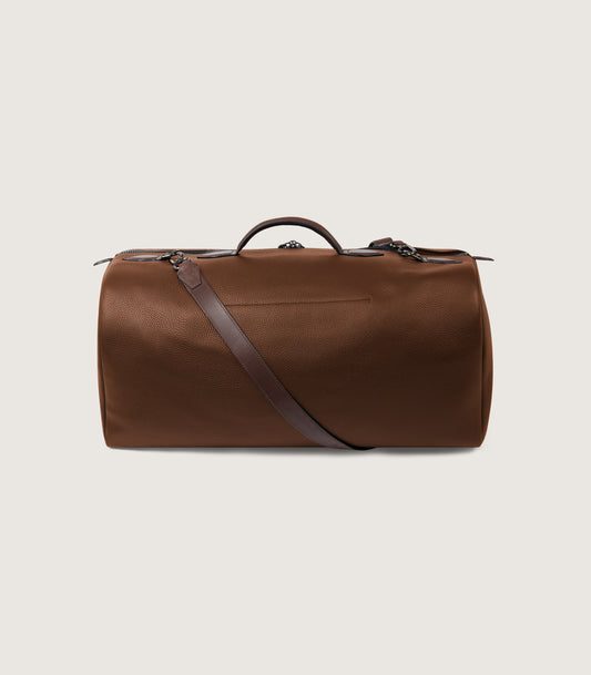 Leather Duffle Holdall Loader In Cognac
