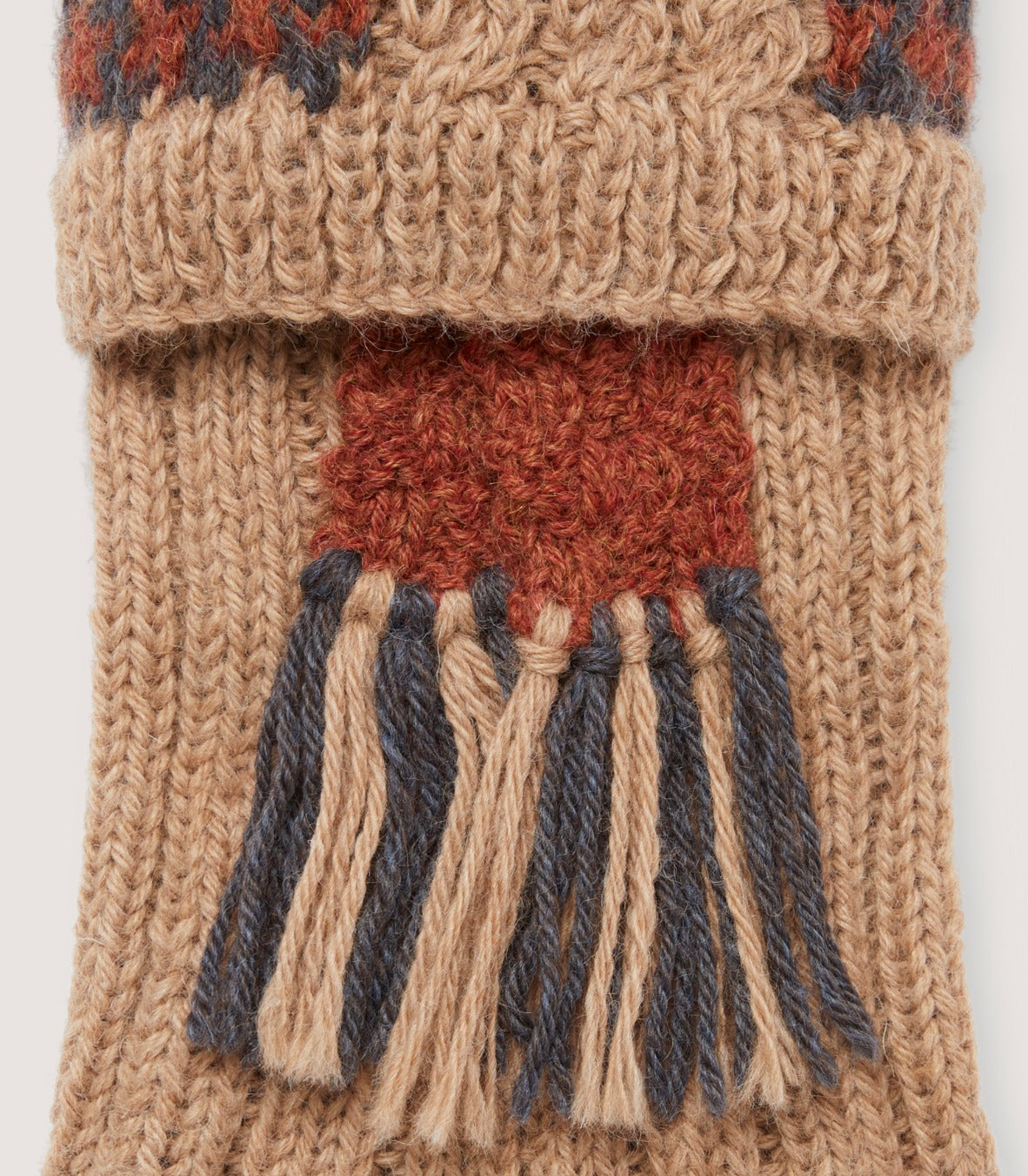 Hawkers Orkney Cable Alpaca Socks in Camel