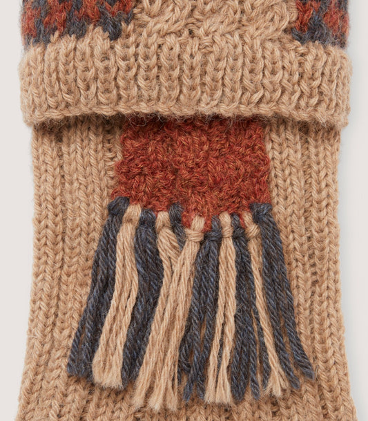 Hawkers Orkney Cable Alpaca Socks in Camel