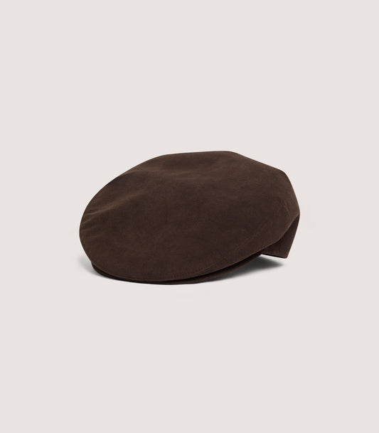 Litton Alcantara Cap in Dark Brown