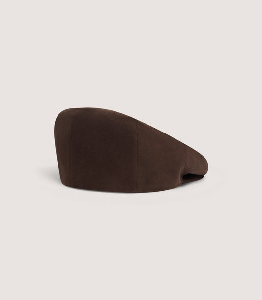 Litton Alcantara Cap in Dark Brown