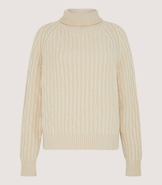 Women's Annabel Roll Neck in Ivory