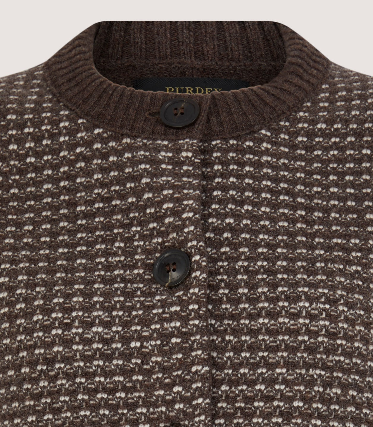 Women's Rosebank Cashmere Tweed Cardigan in Walnut