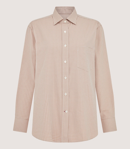 Women's Tattersall Sporting Shirt in Rose