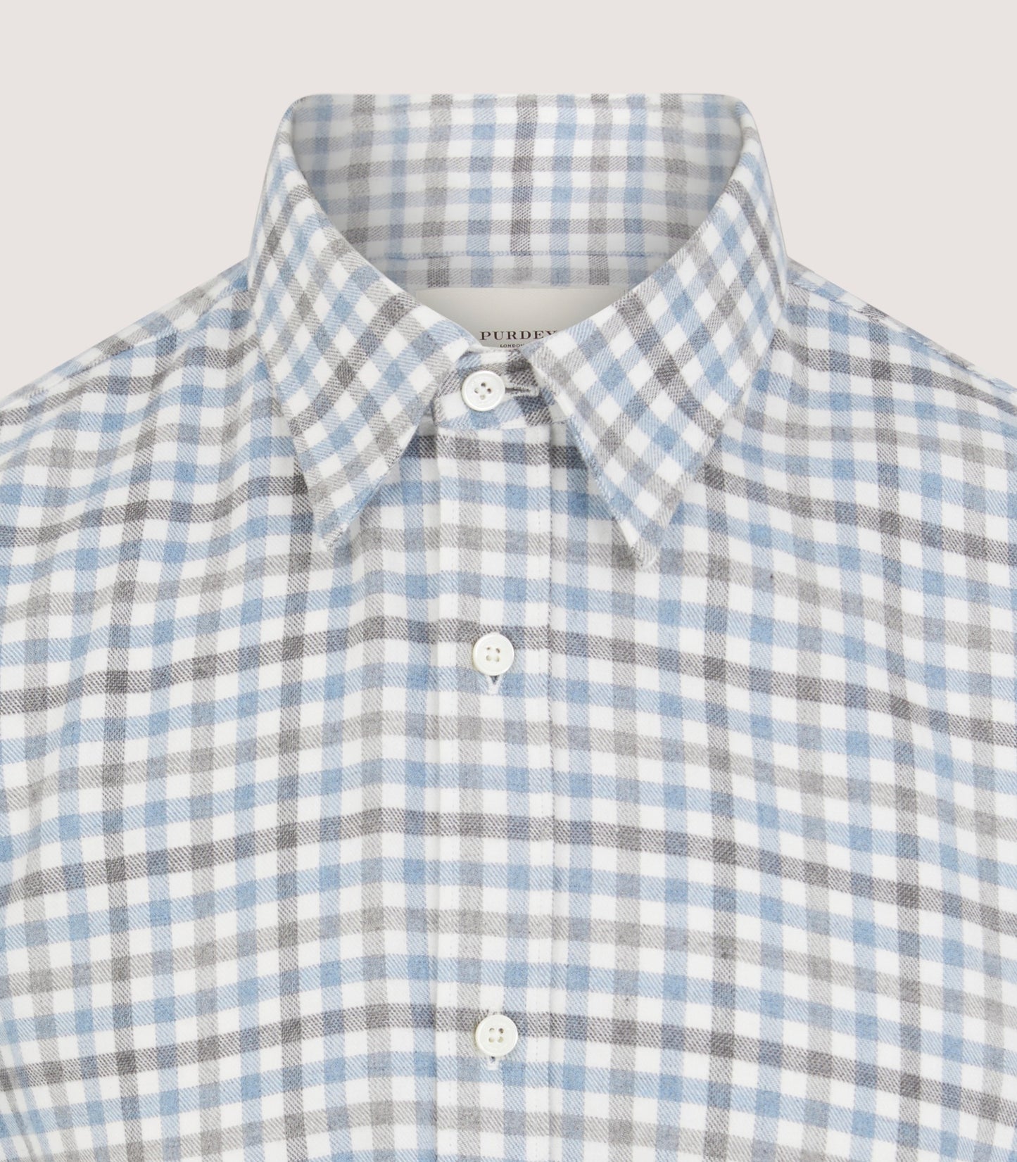 Men's Check Flannel Shirt in Dove