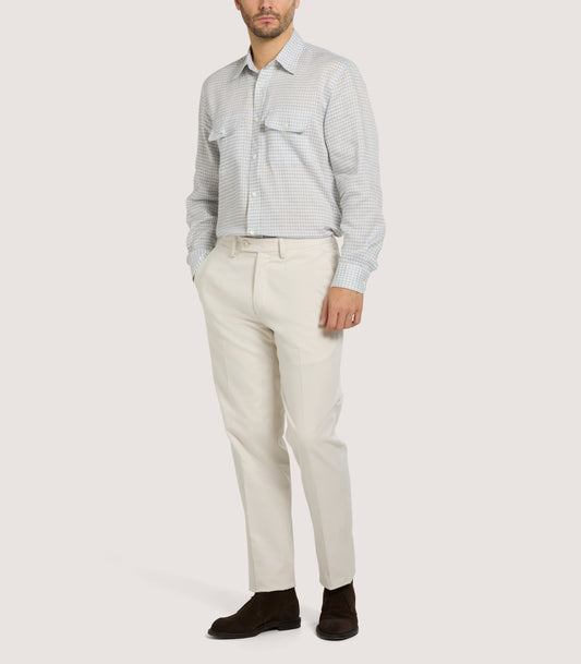 Men's Pale Indigo Double Pocket Shirt