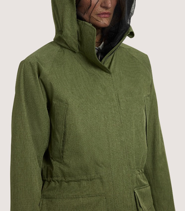 Women's Technical Lancashire Field Coat in Moss Green