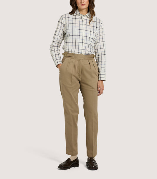 Women's Sporting Windowpane Shirt In Blue