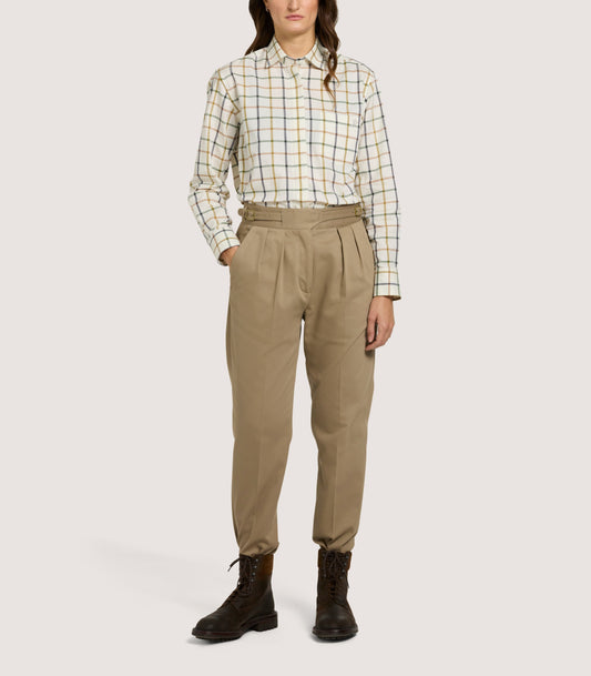 Women's Sporting Windowpane Shirt In Green