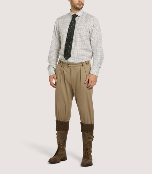 Men's Summer Sporting Half Tattersall Double Cuff Shirt