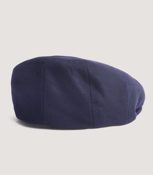 Litton Short Peak Loden Cap In Navy