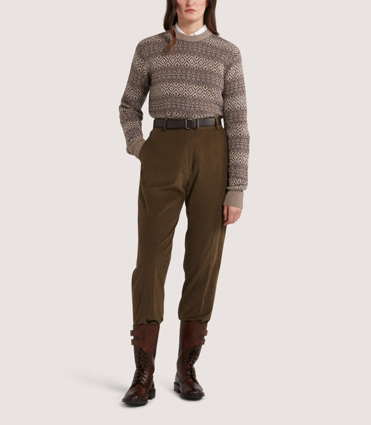 Women's Kirkstone Cashmere Fairisle Jumper in Antler