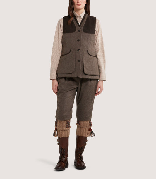 Women's Shooting Vest in Taupe