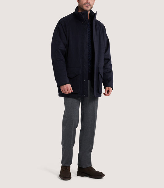 Men's Raglan Field Coat in Navy