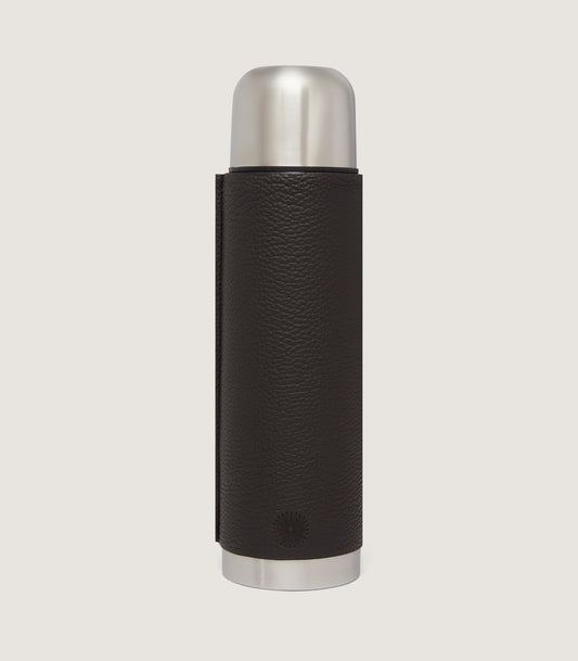 Grain Leather Covered Steel Thermos