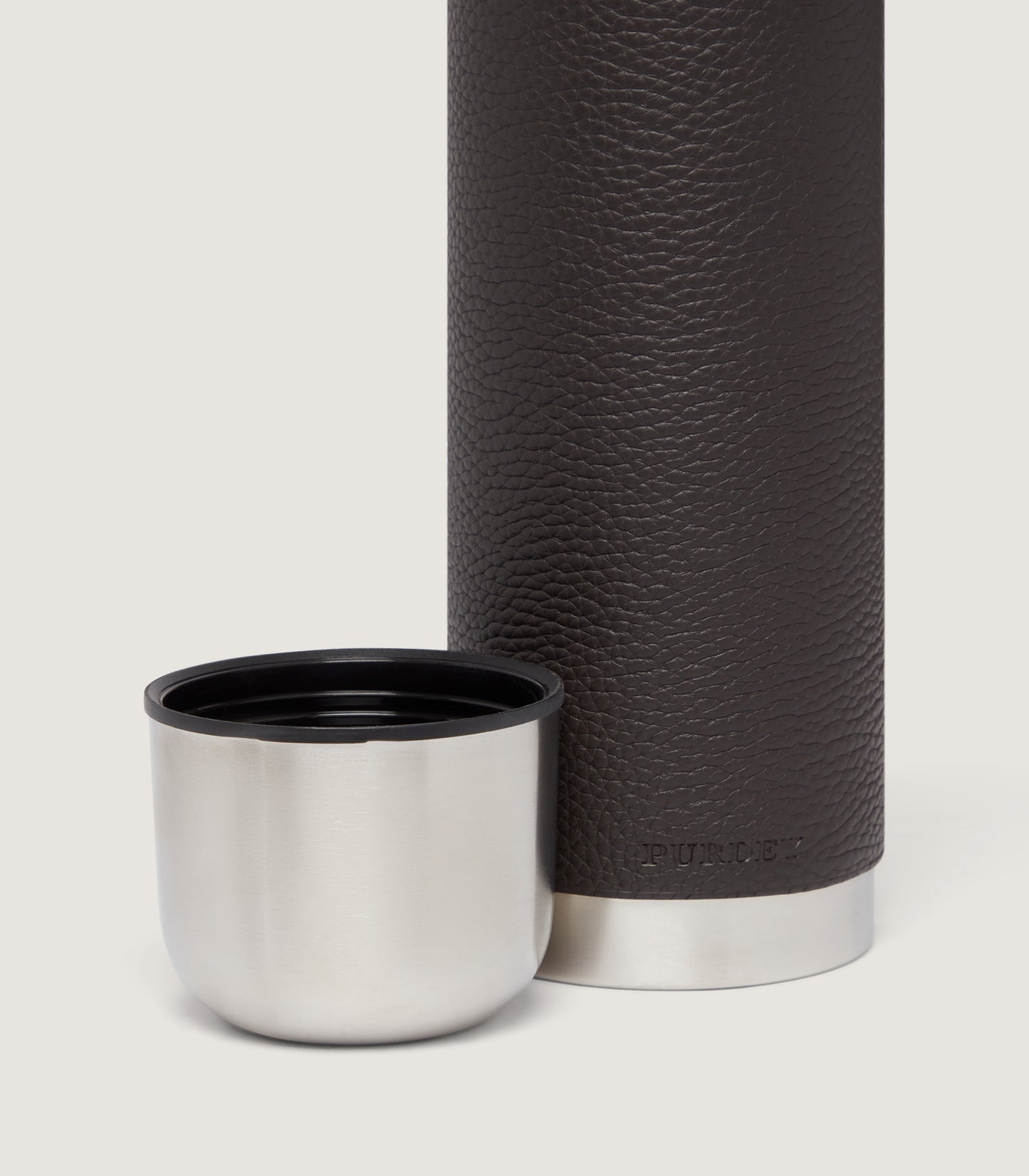 Grain Leather Covered Steel Thermos
