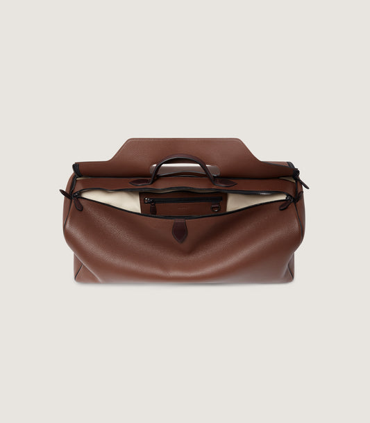 Leather Holdall Suiter Decoy in Cognac