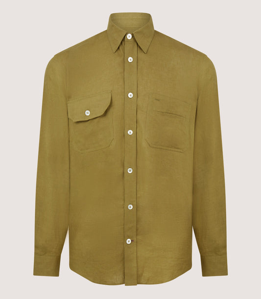 Men's Triple Pocket Shirt in Ochre