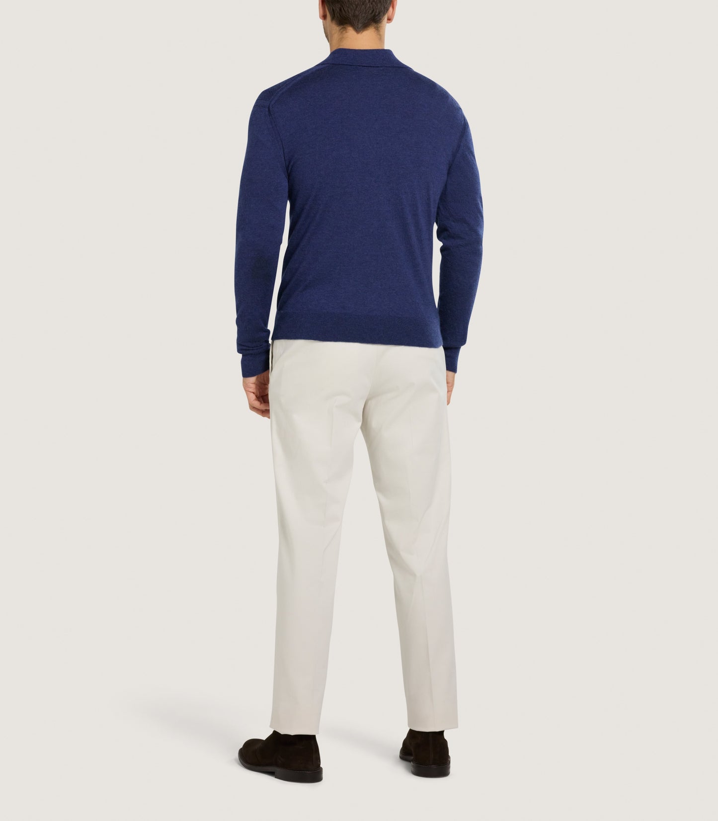 Men's Cashmere Duke Polo in Canvas Blue