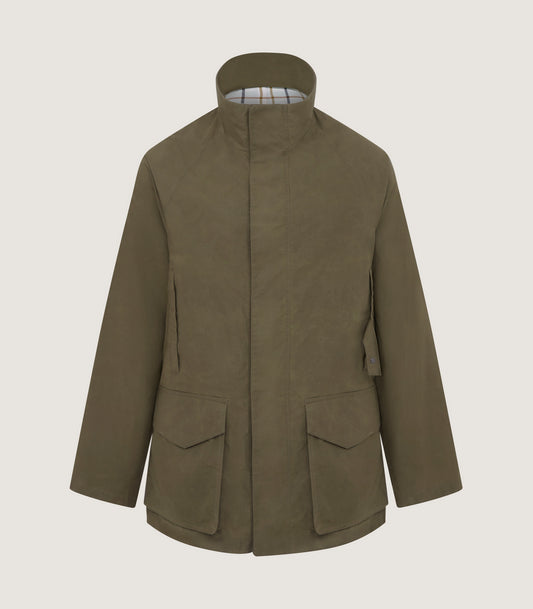 Men's Lightweight Dry Wax Field Coat in Olive