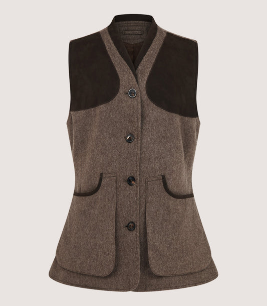 Women's Shooting Vest in Taupe