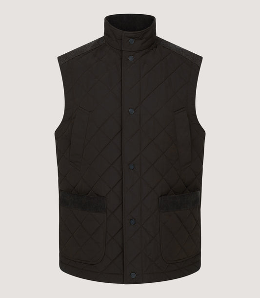 Men's Cambridge Quilted Gilet in Walnut