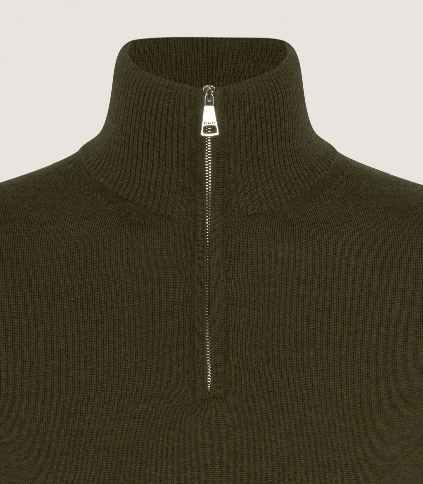 Men's Linton Quarter Zip Sweater in Loden